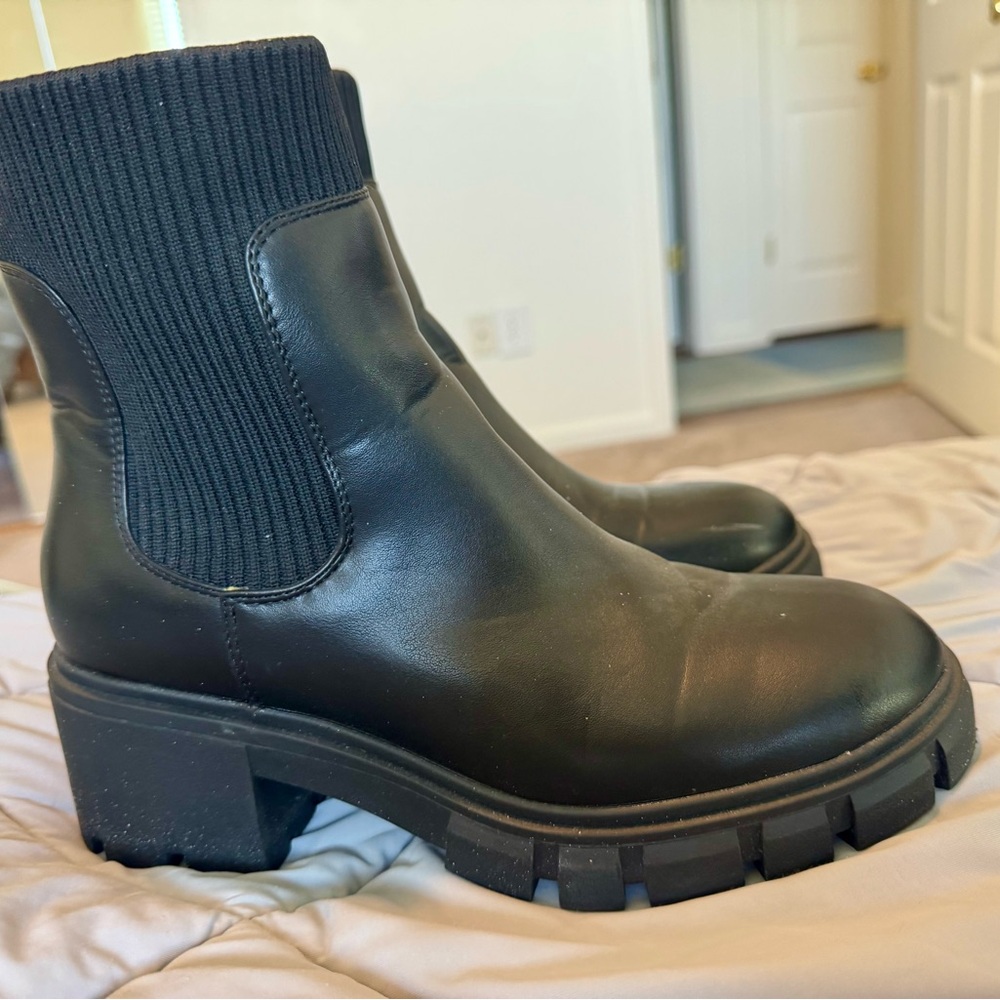Athletfit Elegant Black Ankle Booties for Women